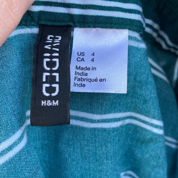 H&M Divided Striped V-neck Blouse Top - Picture 8 of 10